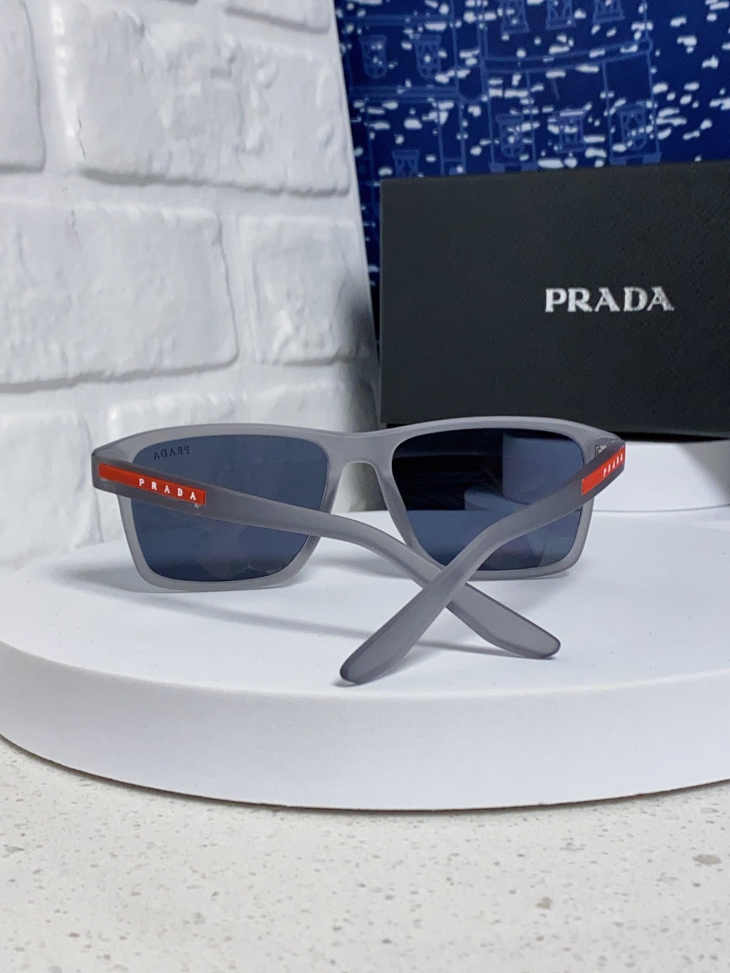 Prada Polarized Square Blue Lens Sunglasses for Men & Women - 398884 - detail image 3