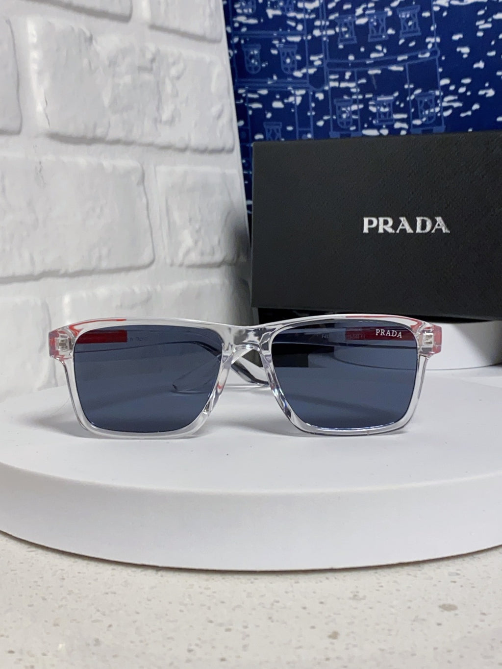 Prada Polarized Square Blue Lens Sunglasses for Men & Women - 398885 - detail image 2