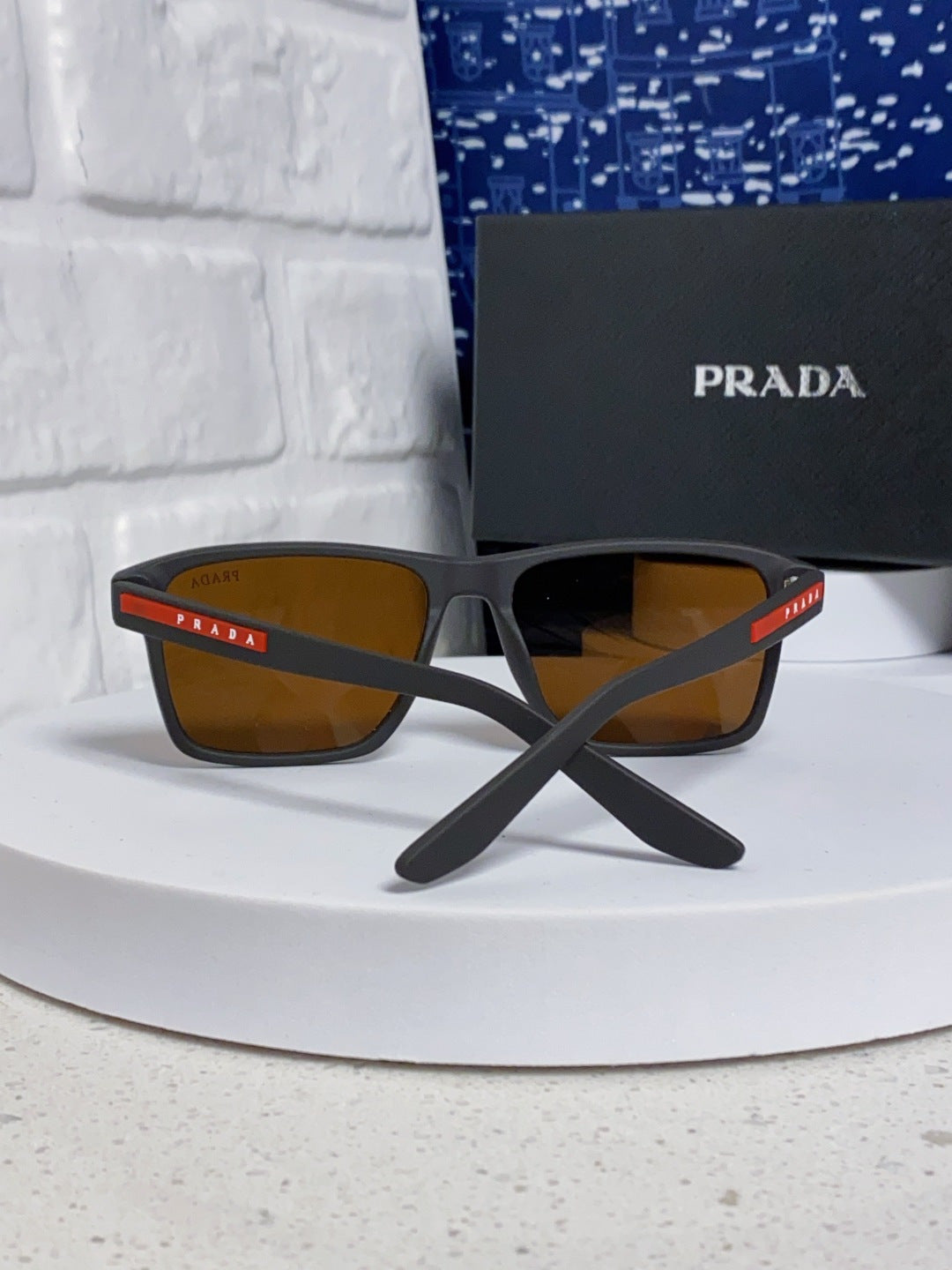 Prada Polarized Square Brown Lens Sunglasses for Men & Women - 398886 - detail image 3