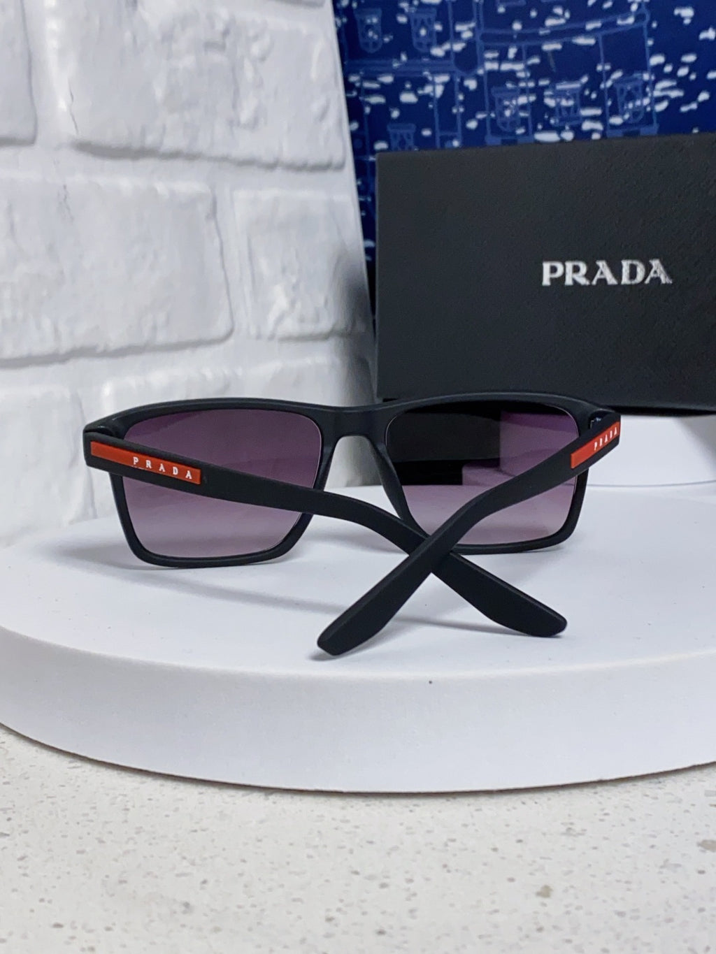 Prada Polarized Square Silver Lens Sunglasses for Men & Women - detail image 3