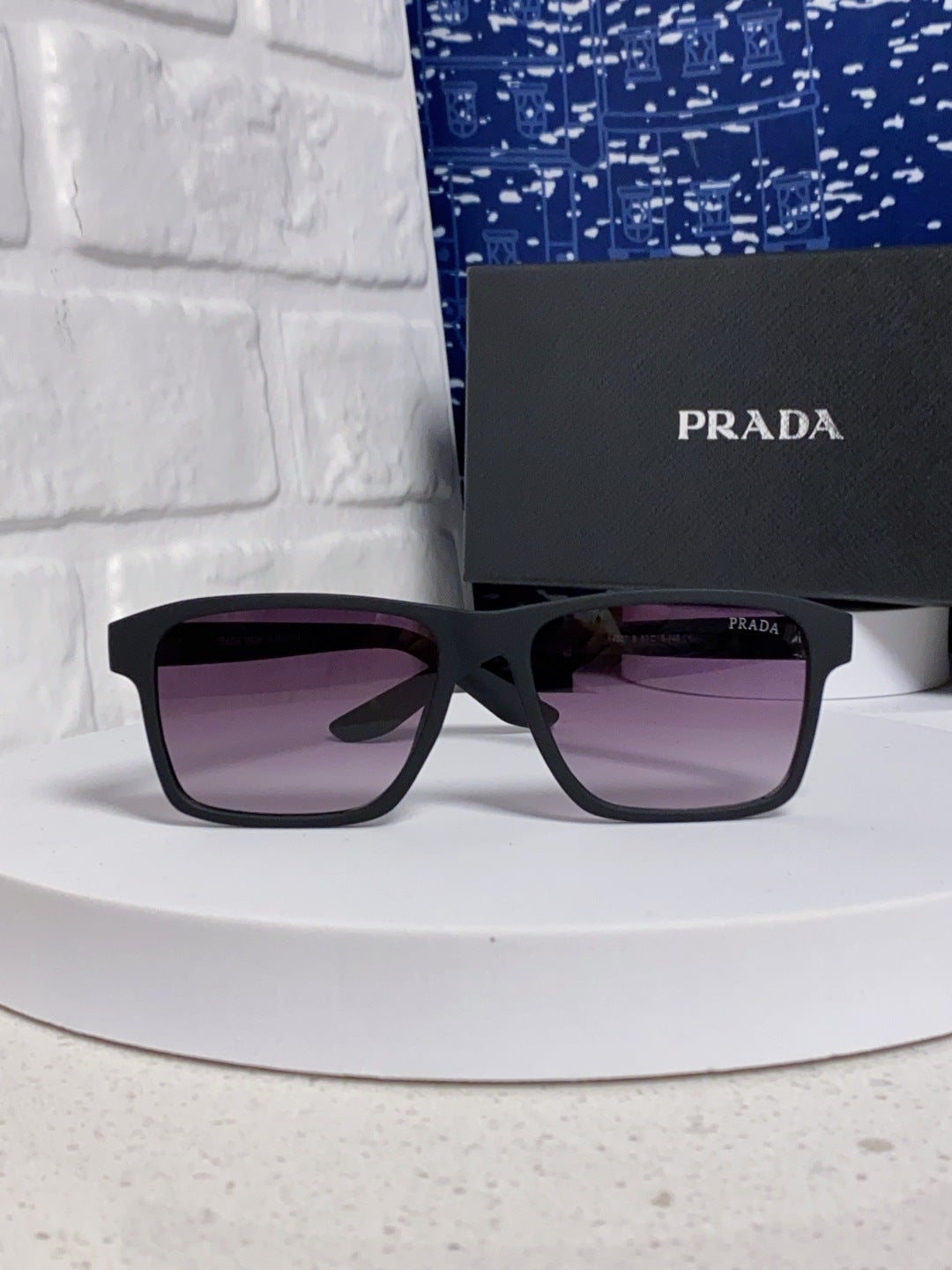 Prada Polarized Square Silver Lens Sunglasses for Men & Women - detail image 2