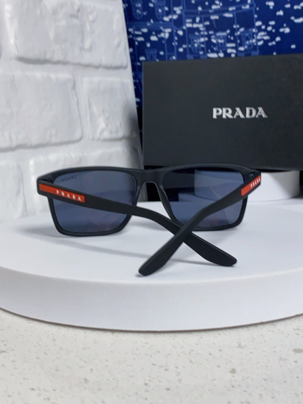 Prada Polarized Square Blue Lens Sunglasses for Men & Women - 398888 - detail image 3