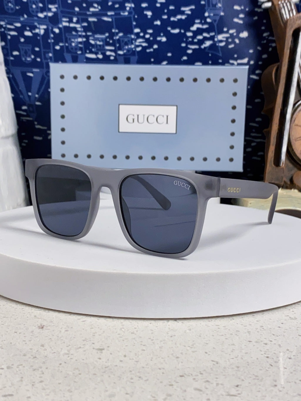 Gucci Fashion Blue Lens Sunglasses for Men & Women - 398368