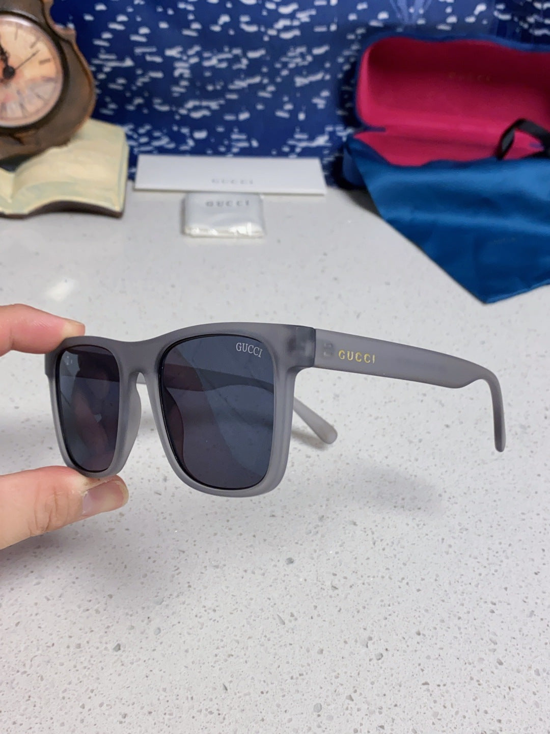 Gucci Fashion Blue Lens Sunglasses for Men & Women - 398368 - detail image 6