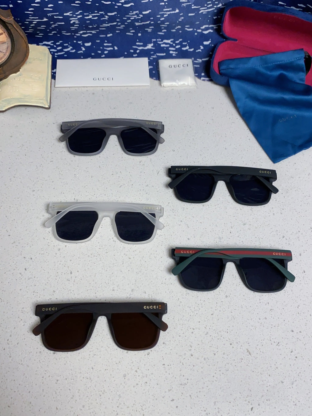 Gucci Fashion Blue Lens Sunglasses for Men & Women - 398369 - detail image 11