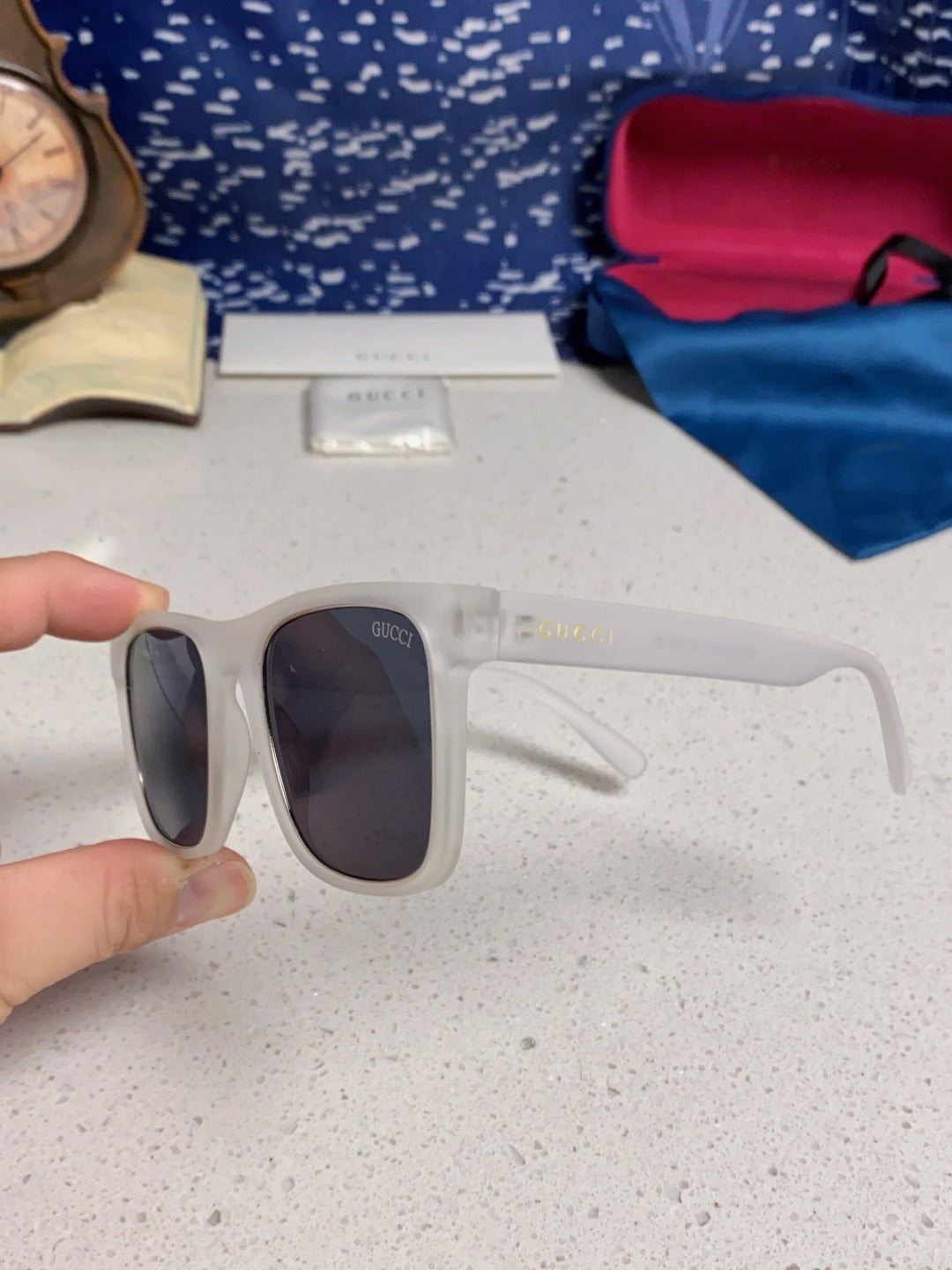 Gucci Fashion Blue Lens Sunglasses for Men & Women - 398369 - detail image 6