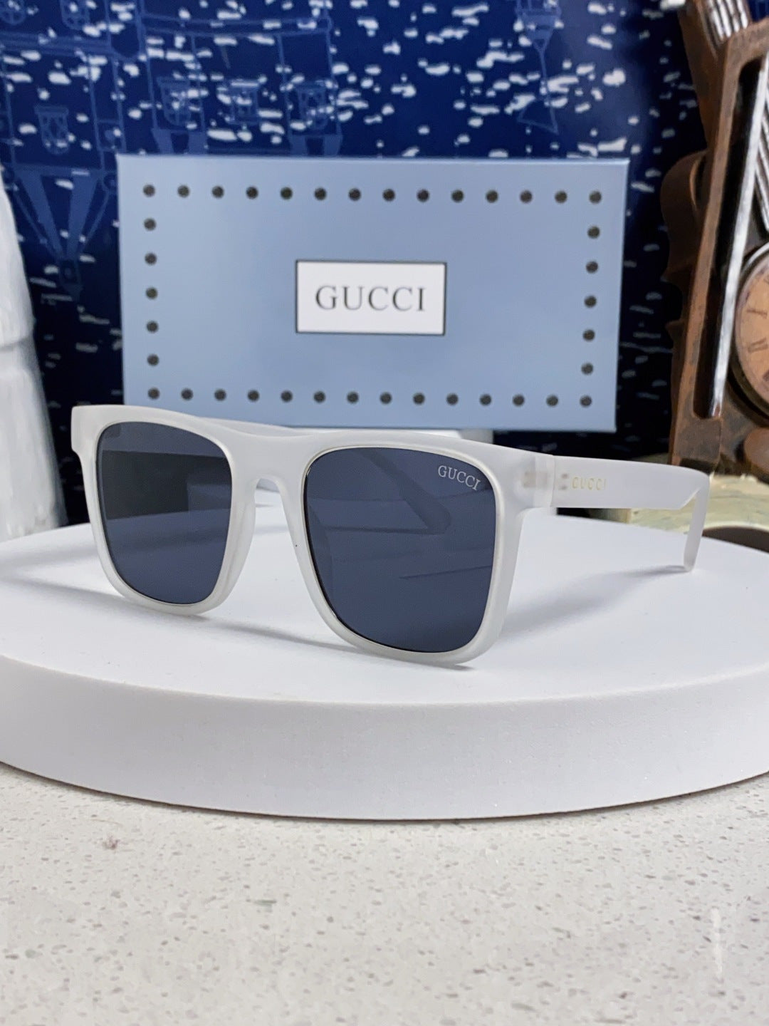 Gucci Fashion Blue Lens Sunglasses for Men & Women - 398369
