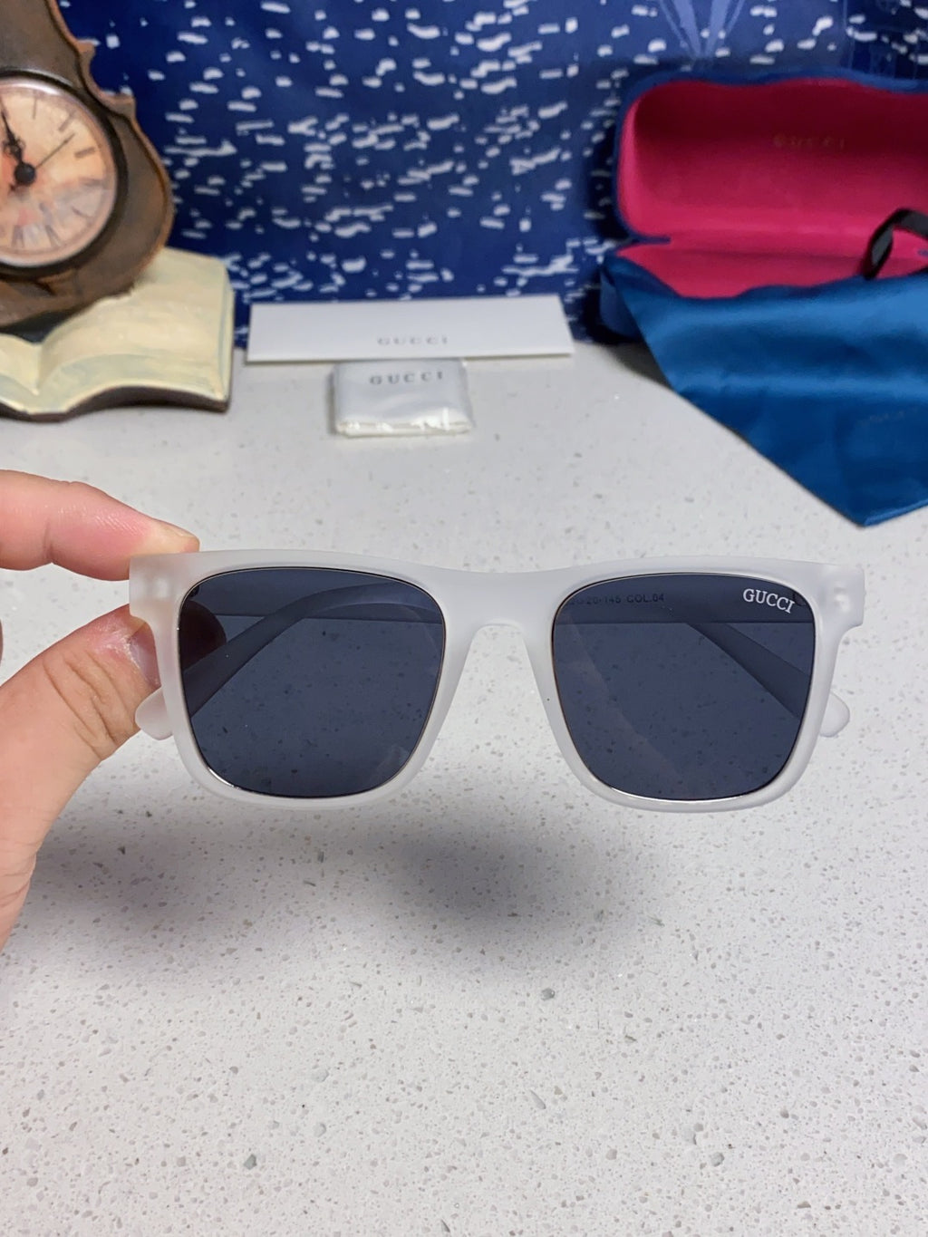 Gucci Fashion Blue Lens Sunglasses for Men & Women - 398369 - detail image 4
