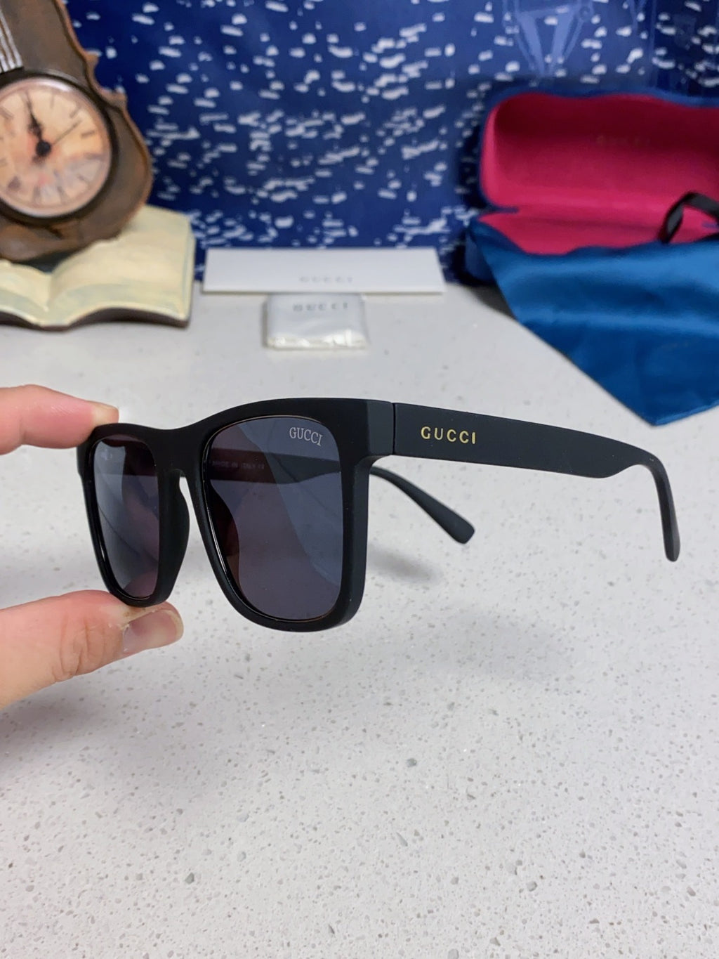 Gucci Fashion Blue Lens Sunglasses for Men & Women - 398371 - detail image 6