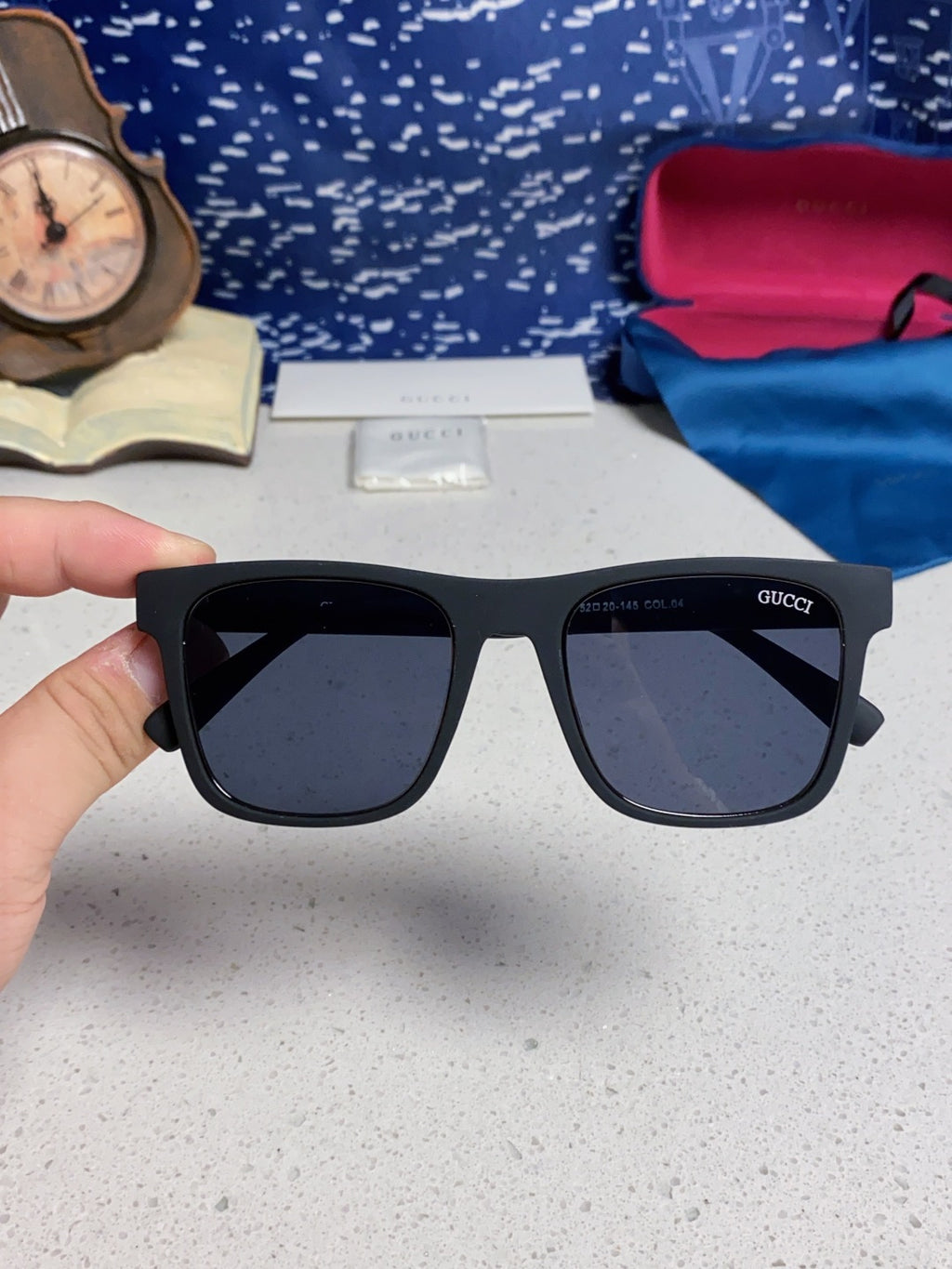 Gucci Fashion Blue Lens Sunglasses for Men & Women - 398371 - detail image 4
