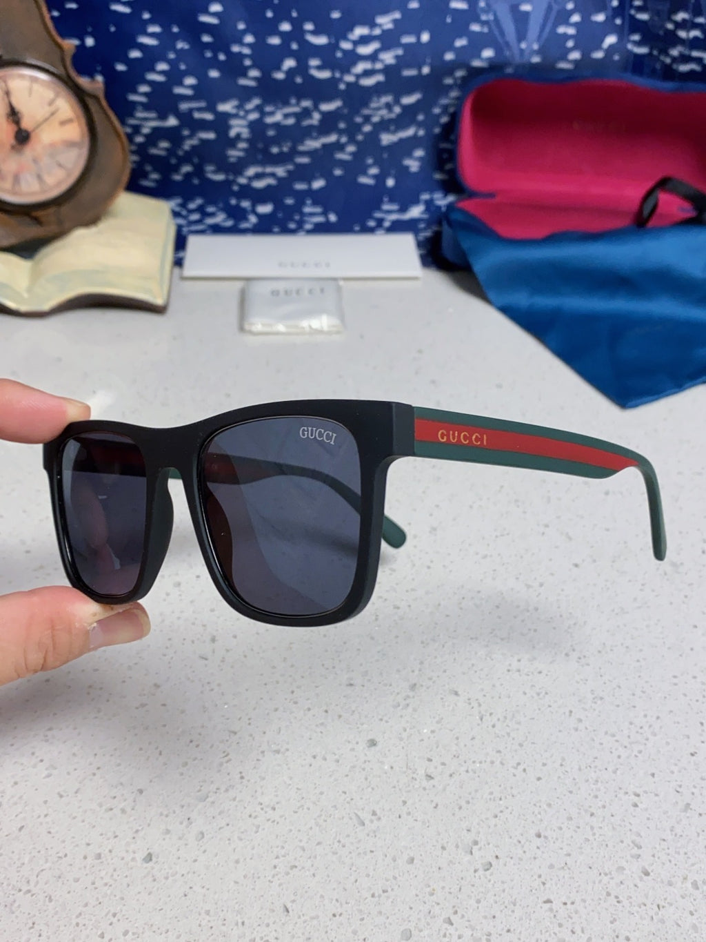 Gucci Fashion Blue Lens Sunglasses for Men & Women - 398372 - detail image 6