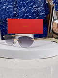 Cartier Lightweight Metal Rimless Silver Lens Sunglasses for Men & Wo - 398983