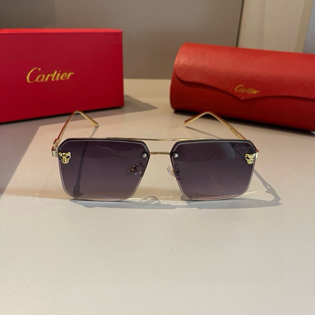 Cartier Lightweight Metal Rimless Gold Lens Sunglasses for Men & Wome - 399044 - detail image 2
