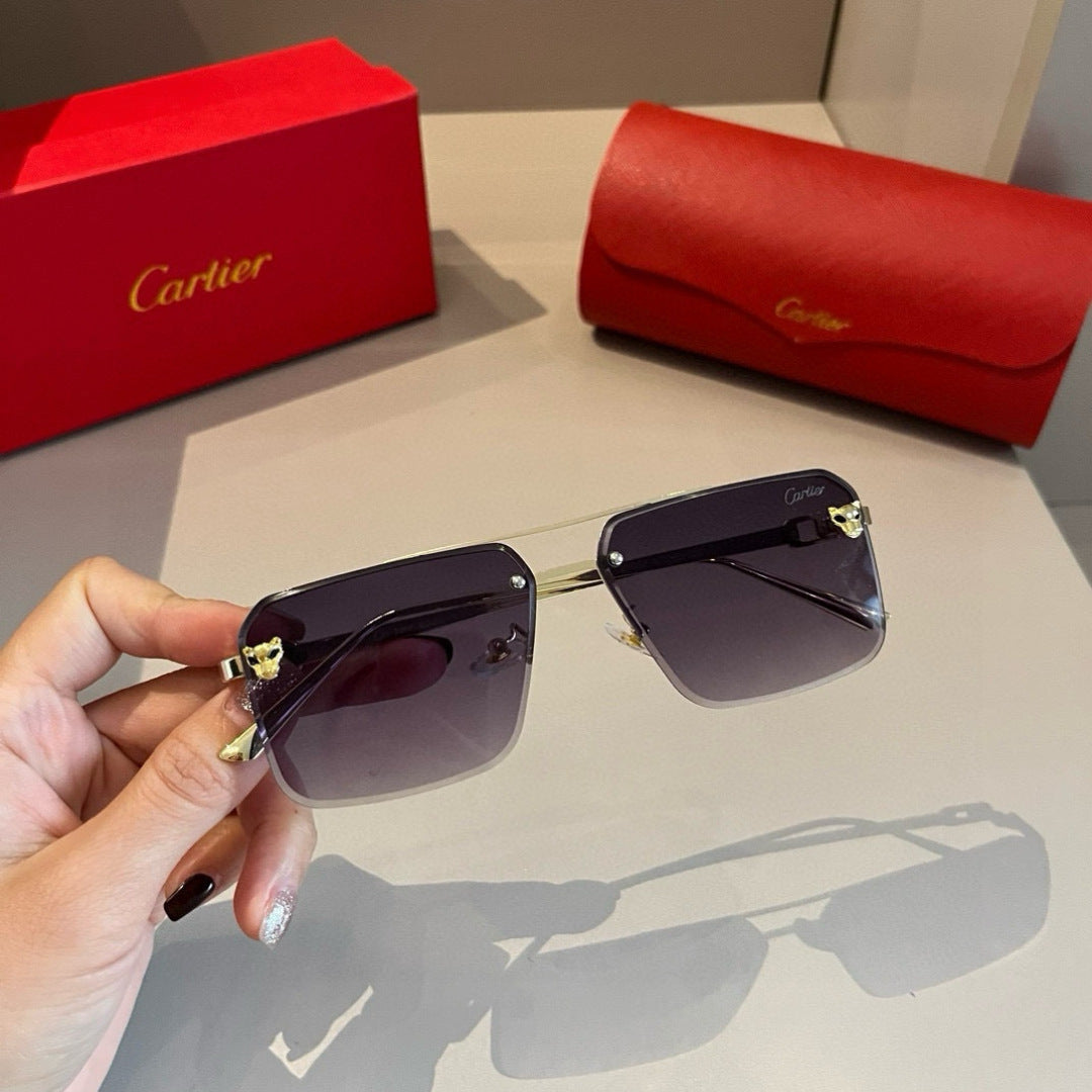 Cartier Lightweight Metal Rimless Gold Lens Sunglasses for Men & Wome - 487328 - detail image 5