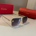Cartier Lightweight Metal Rimless Gold Lens Sunglasses for Men & Wome - 372248