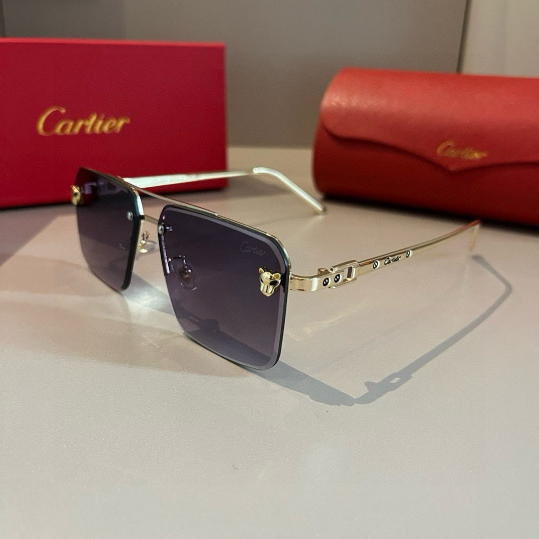 Cartier Lightweight Metal Rimless Gold Lens Sunglasses for Men & Wome - 487328 - detail image 3