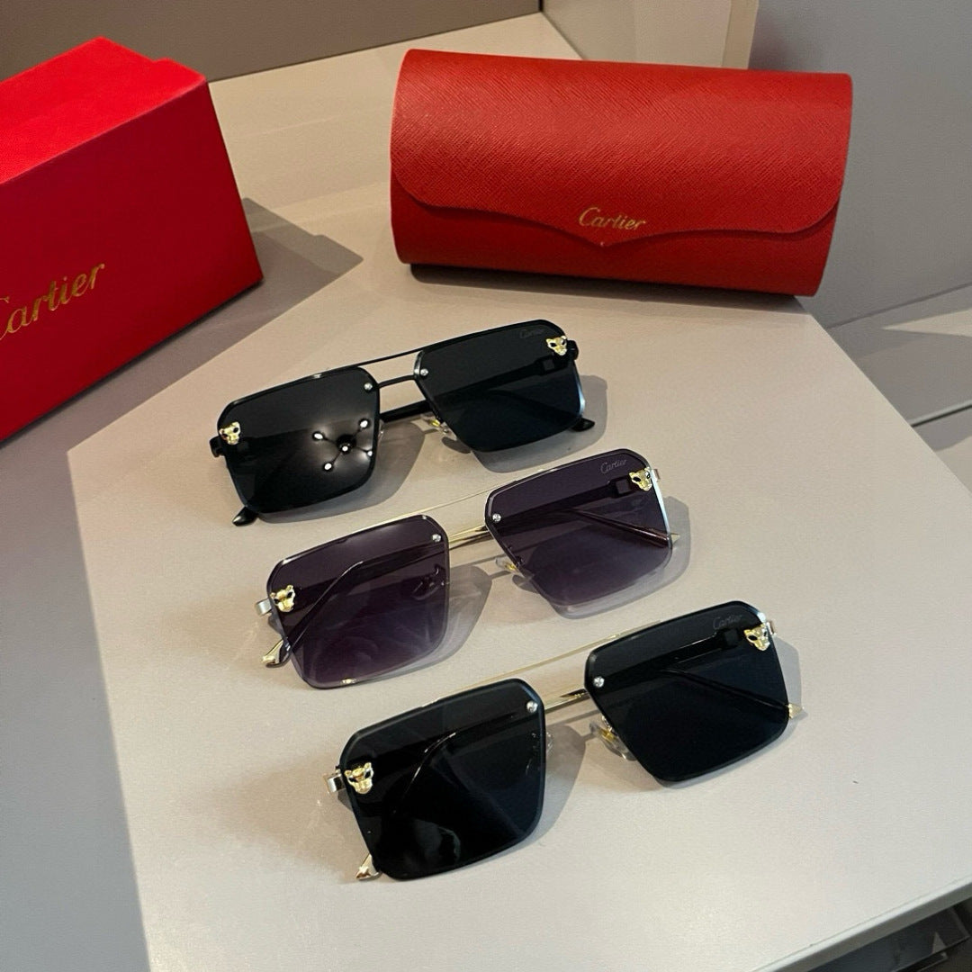 Cartier Lightweight Metal Rimless Gold Lens Sunglasses for Men & Wome - 372249 - detail image 10