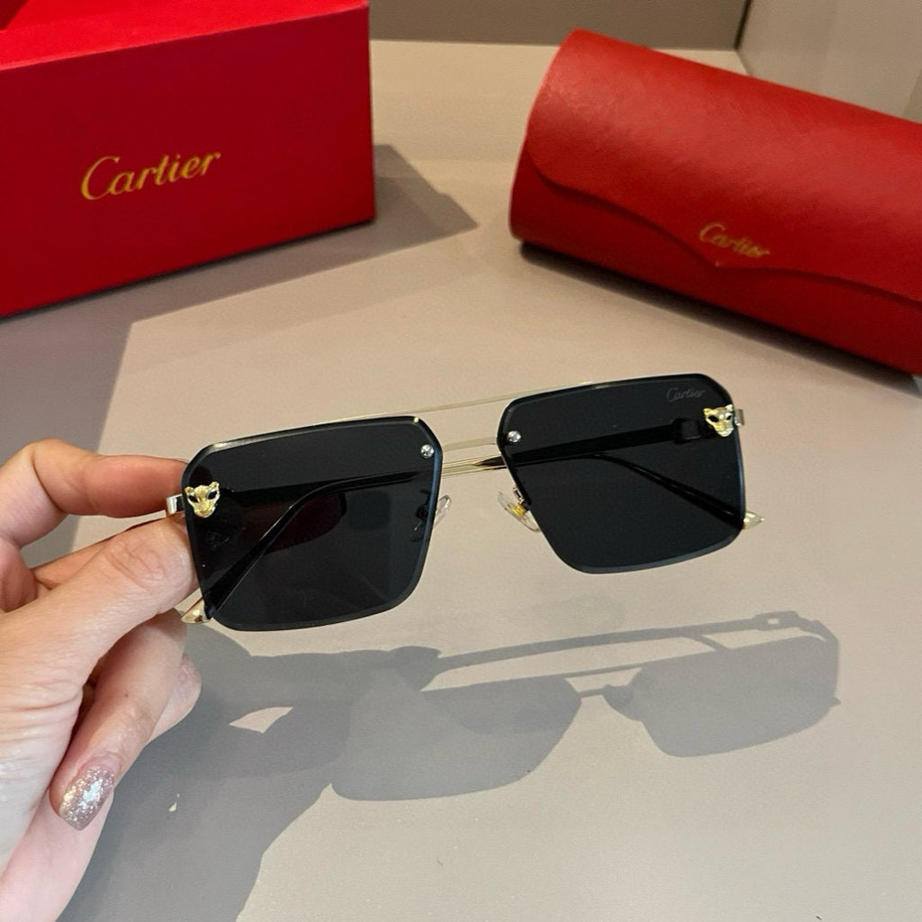 Cartier Lightweight Metal Rimless Gold Lens Sunglasses for Men & Wome - 399045 - detail image 5