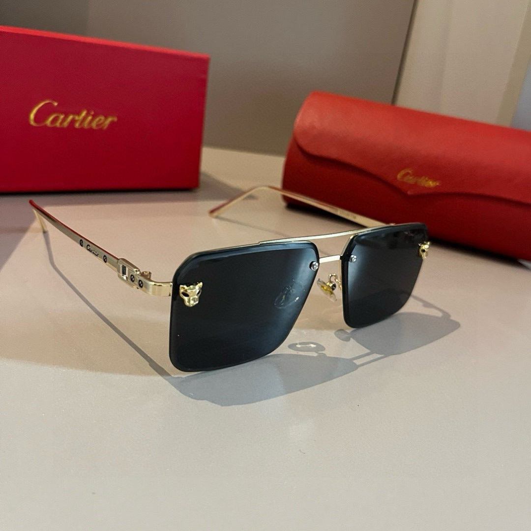 Cartier Lightweight Metal Rimless Gold Lens Sunglasses for Men & Wome - 399045