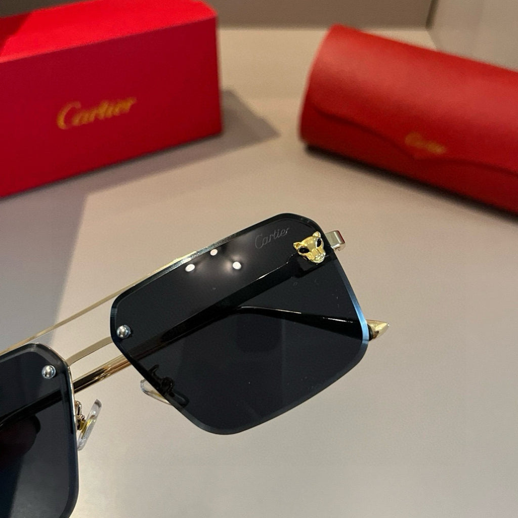 Cartier Lightweight Metal Rimless Gold Lens Sunglasses for Men & Wome - 487329 - detail image 6