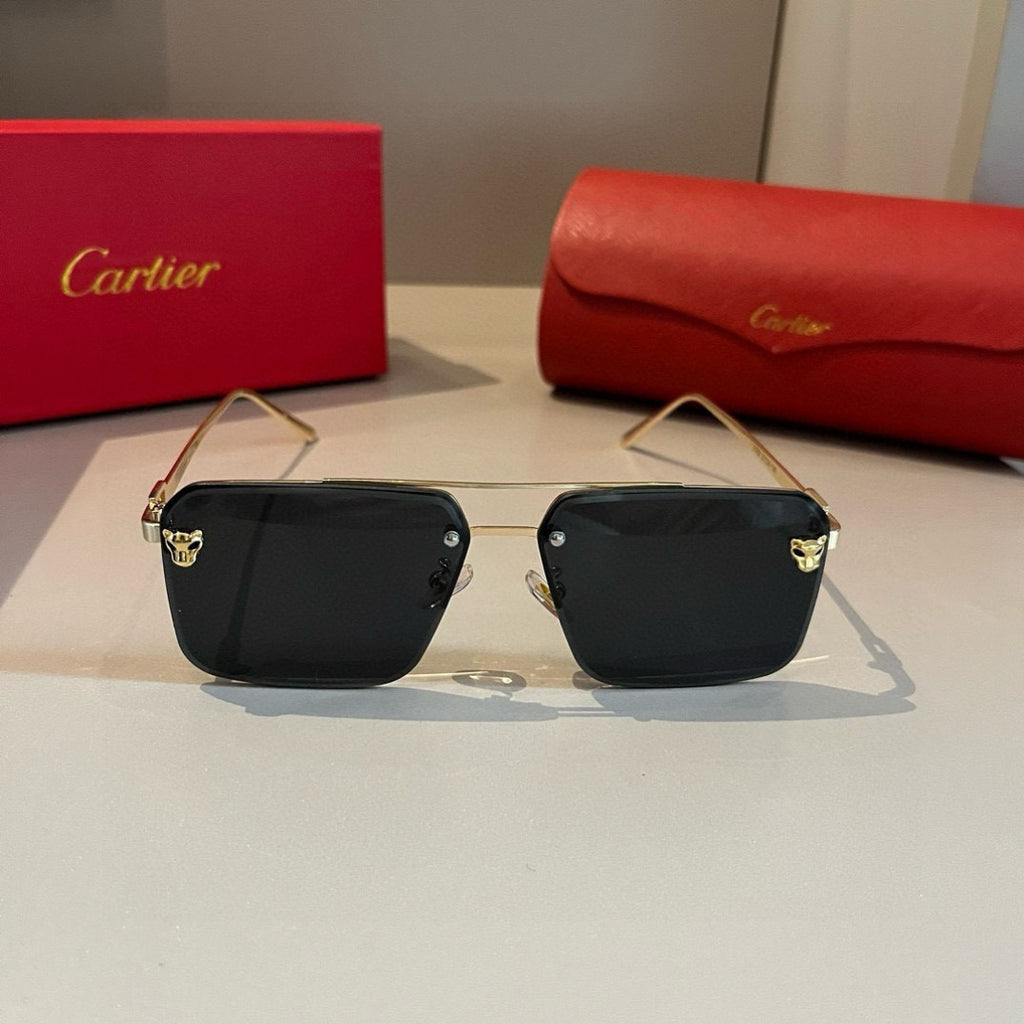 Cartier Lightweight Metal Rimless Gold Lens Sunglasses for Men & Wome - 399045 - detail image 2