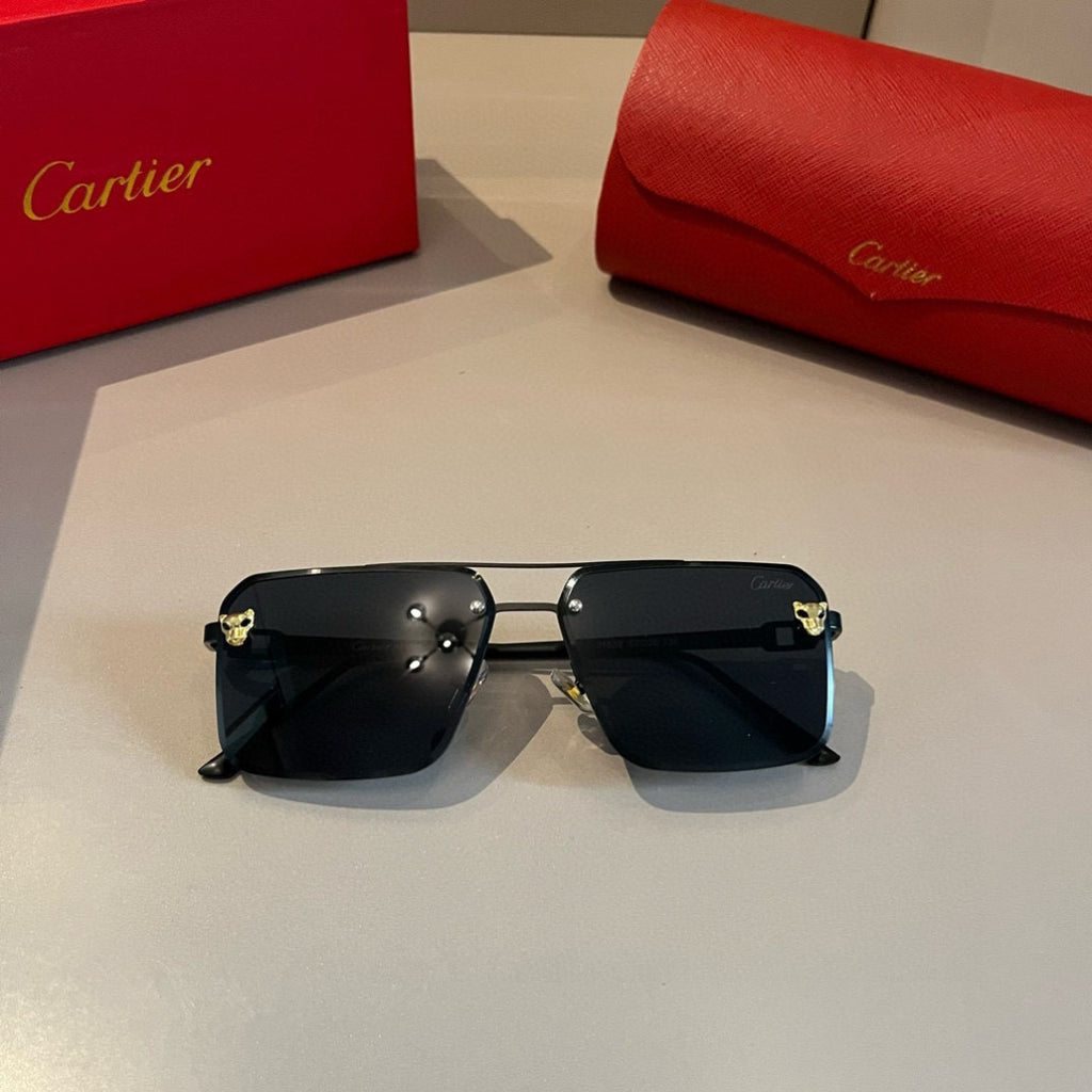 Cartier Lightweight Metal Rimless Gold Lens Sunglasses for Men & Wome - 399046 - detail image 11