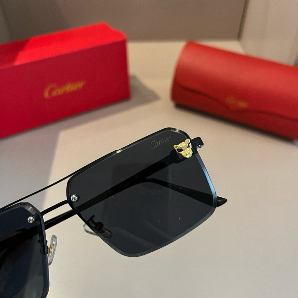 Cartier Lightweight Metal Rimless Gold Lens Sunglasses for Men & Wome - 399046 - detail image 7