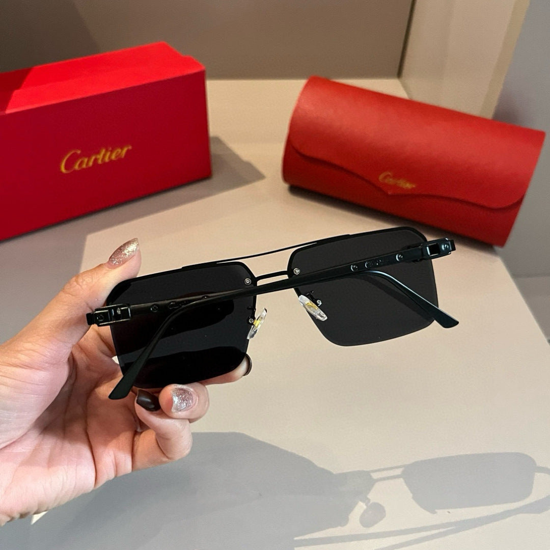 Cartier Lightweight Metal Rimless Gold Lens Sunglasses for Men & Wome - 399046 - detail image 5