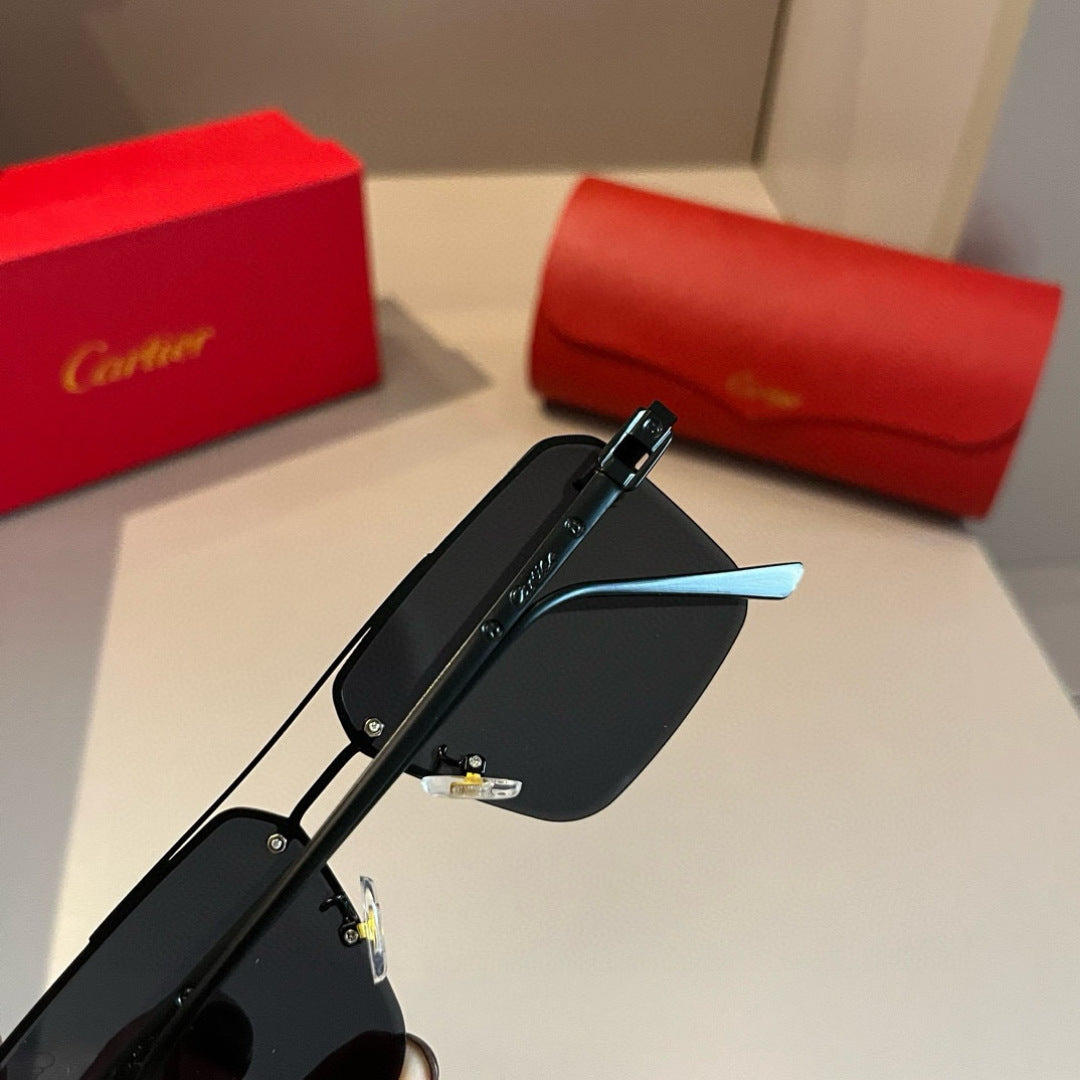 Cartier Lightweight Metal Rimless Gold Lens Sunglasses for Men & Wome - 399046 - detail image 8