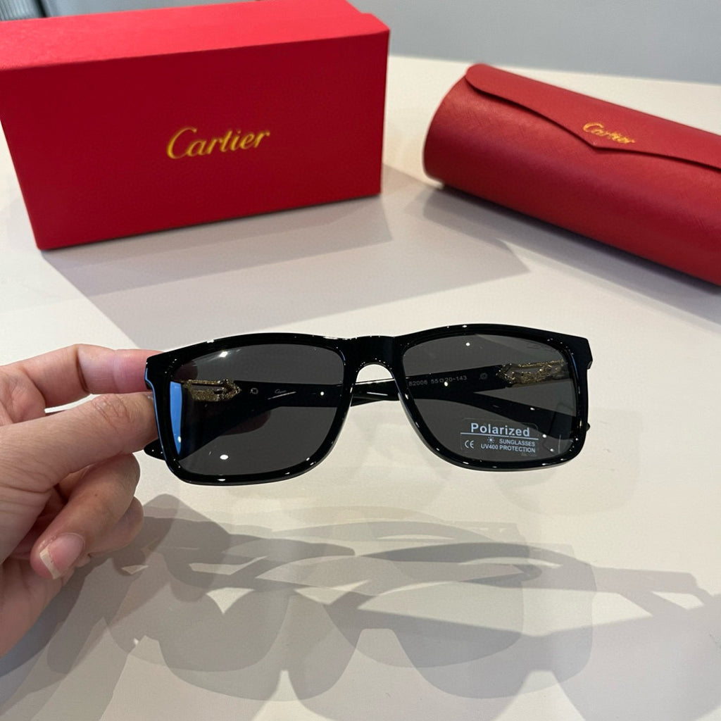 Cartier Fashion Black Lens Sunglasses for Men & Women - 399047 - detail image 4