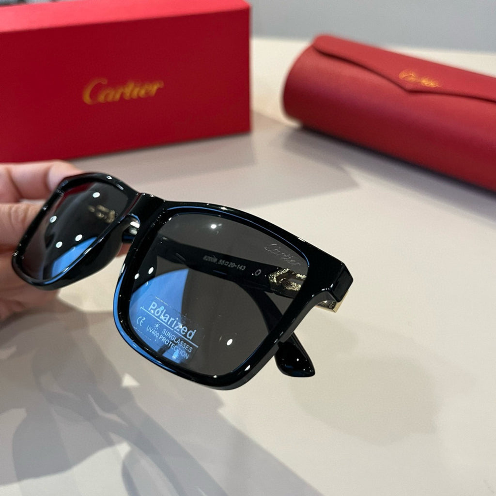 Cartier Fashion Black Lens Sunglasses for Men & Women - 399047 - detail image 5