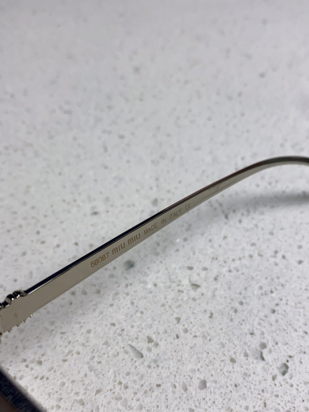 Miu Miu Metal Square Silver Lens Sunglasses for Men & Women - 158615 - detail image 8
