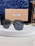 Miu Miu Metal Square Gray Lens Sunglasses for Men & Women - 158617
