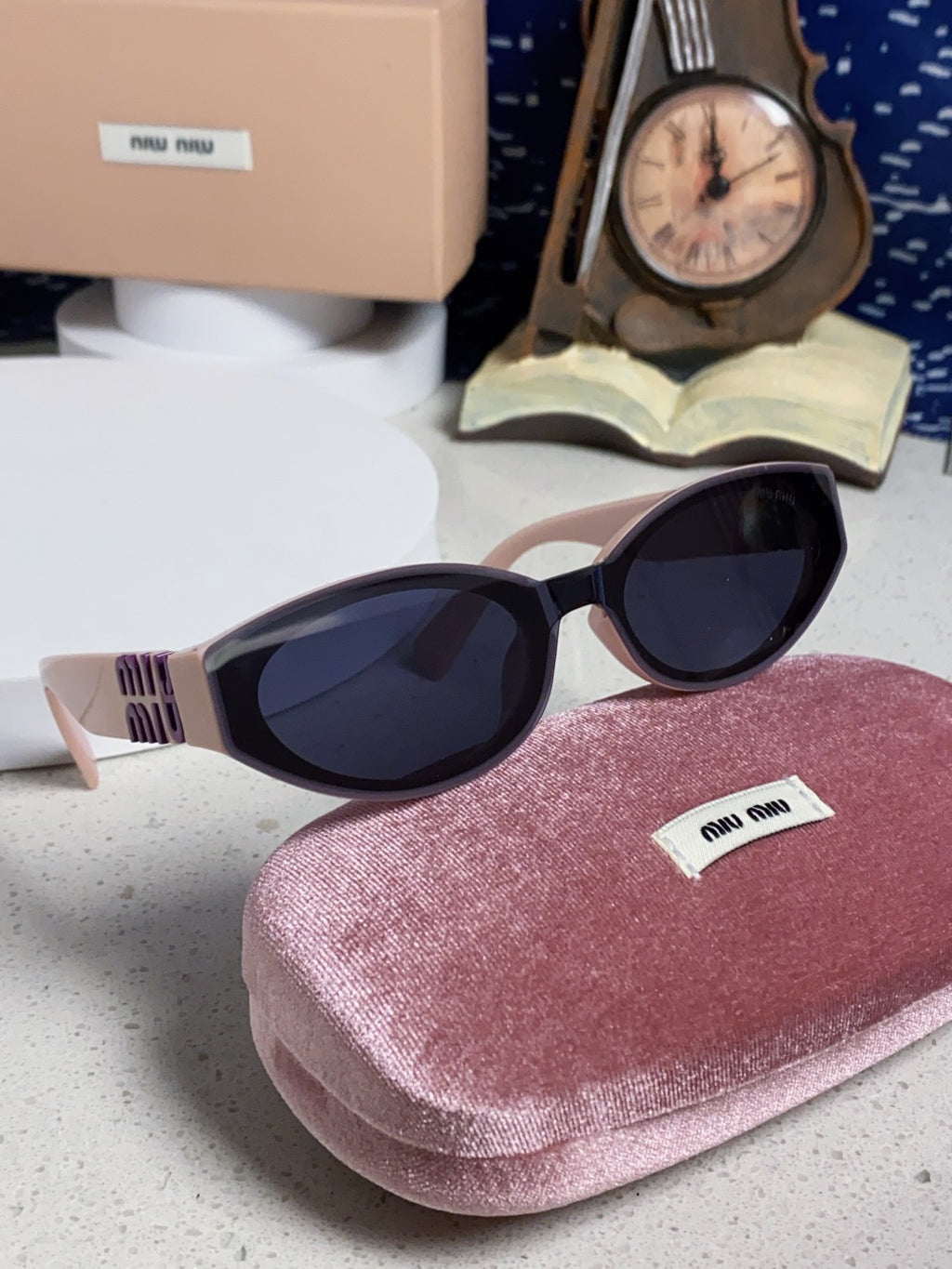 Miu Miu Cat-Eye Blue Lens Sunglasses for Women - 416154 - detail image 10