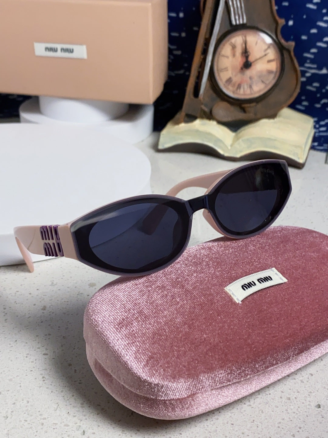 Miu Miu Cat-Eye Blue Lens Sunglasses for Women - 416154 - detail image 10
