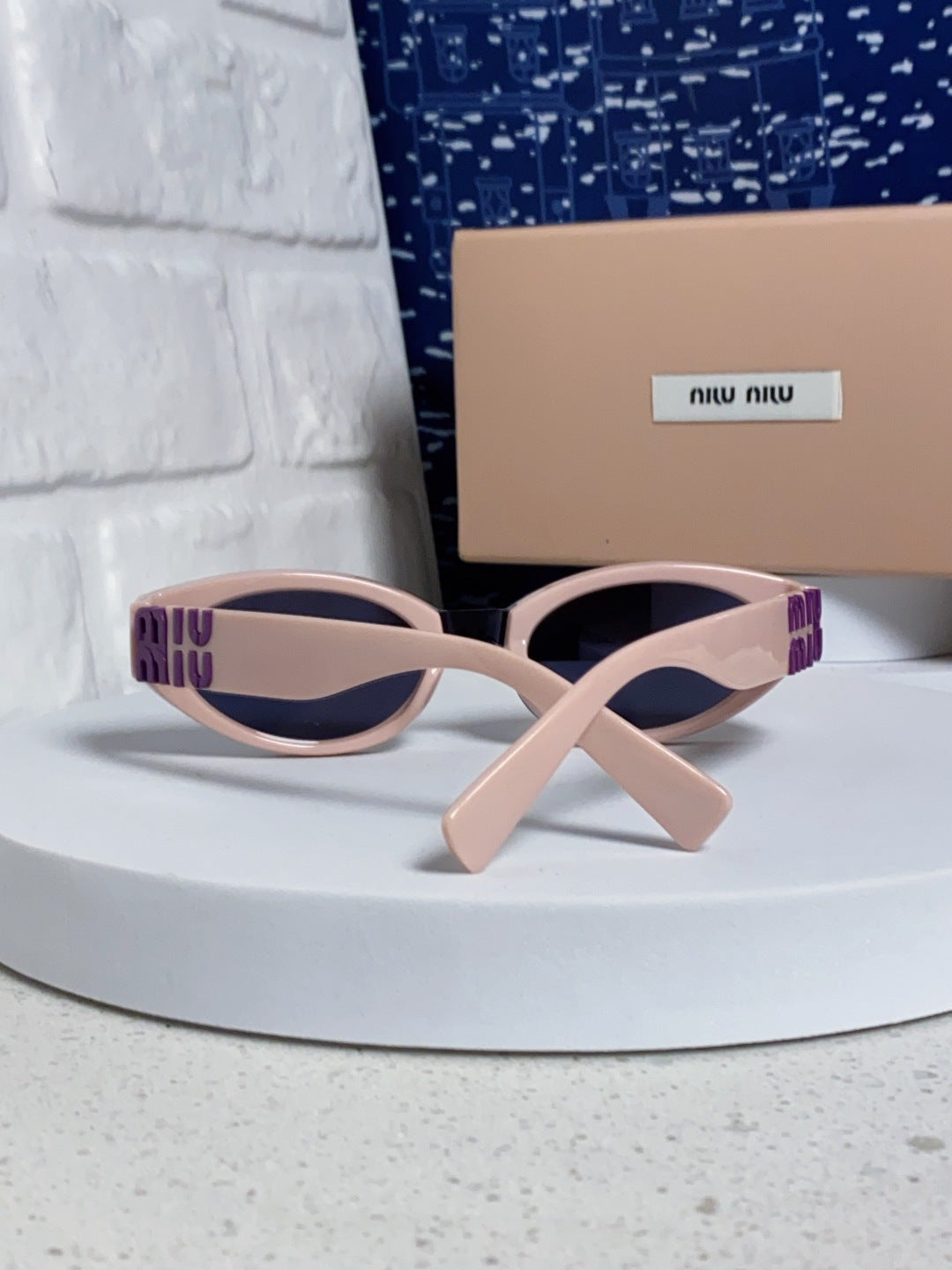 Miu Miu Cat-Eye Blue Lens Sunglasses for Women - 416154 - detail image 3