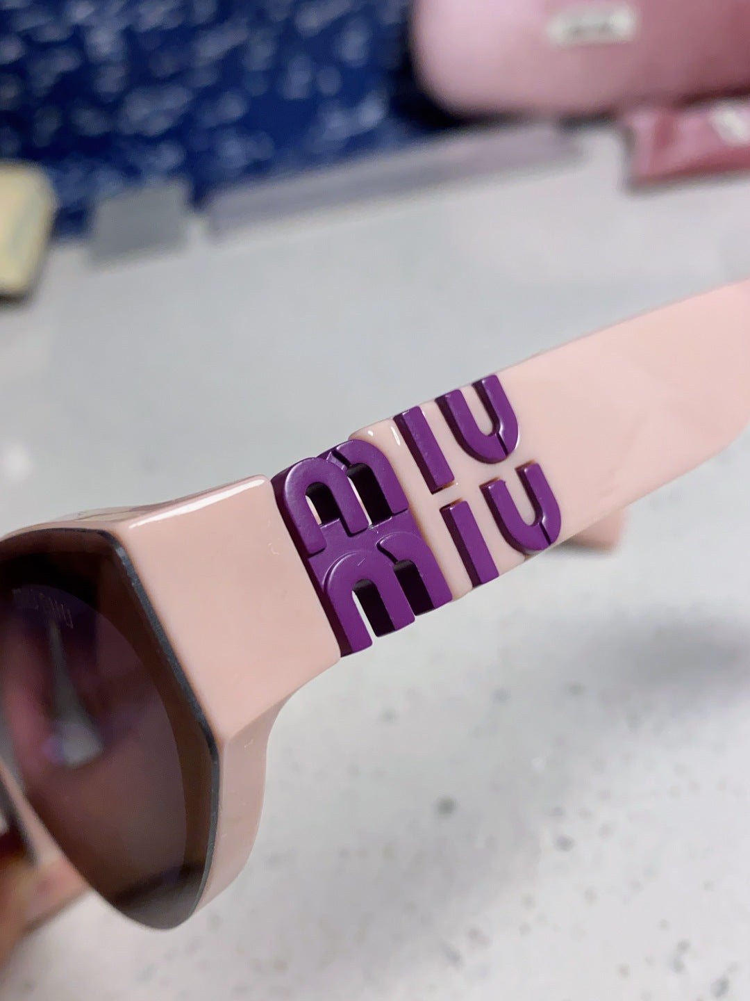 Miu Miu Cat-Eye Blue Lens Sunglasses for Women - 867215 - detail image 7