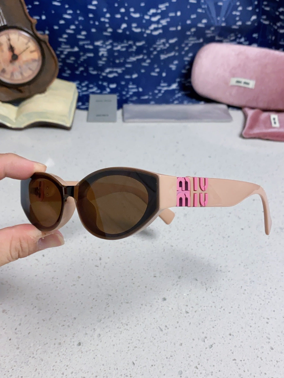 Miu Miu Cat-Eye Brown Lens Sunglasses for Women - 867216 - detail image 6