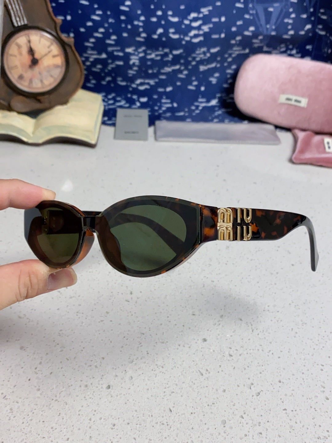 Miu Miu Cat-Eye Black Lens Sunglasses for Women - 867217 - detail image 6