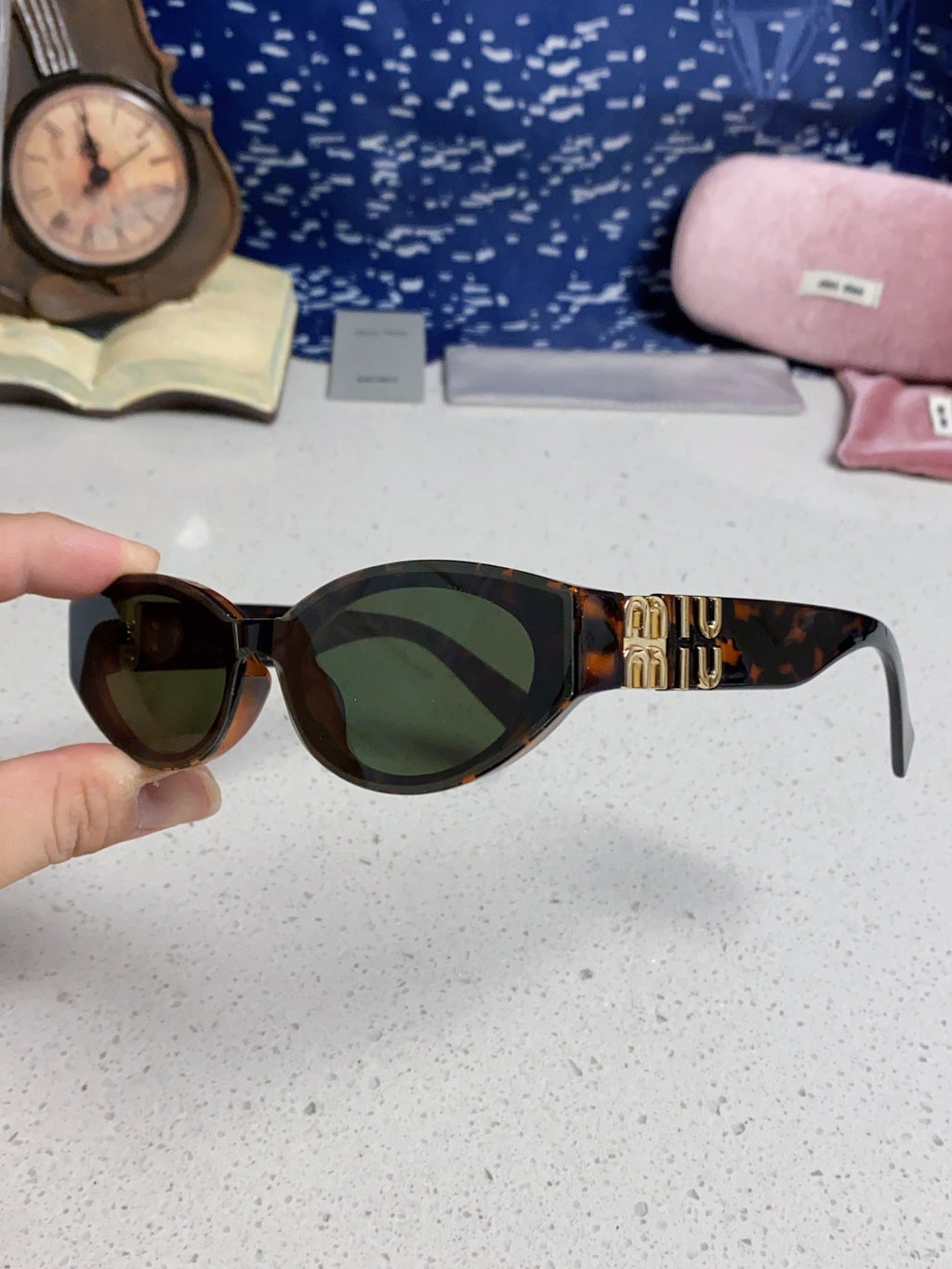 Miu Miu Cat-Eye Black Lens Sunglasses for Women - 158608 - detail image 6
