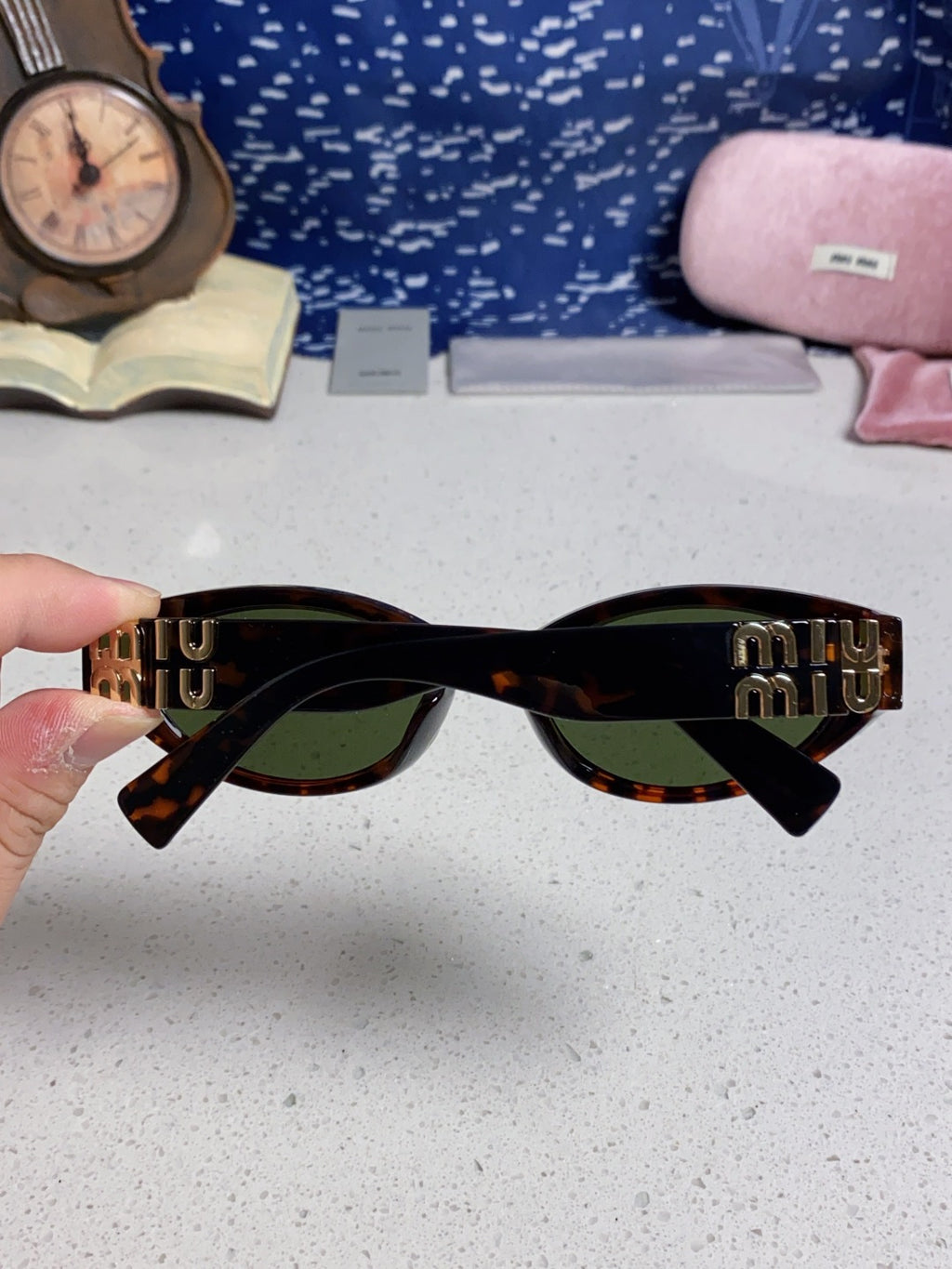 Miu Miu Cat-Eye Black Lens Sunglasses for Women - 158608 - detail image 5