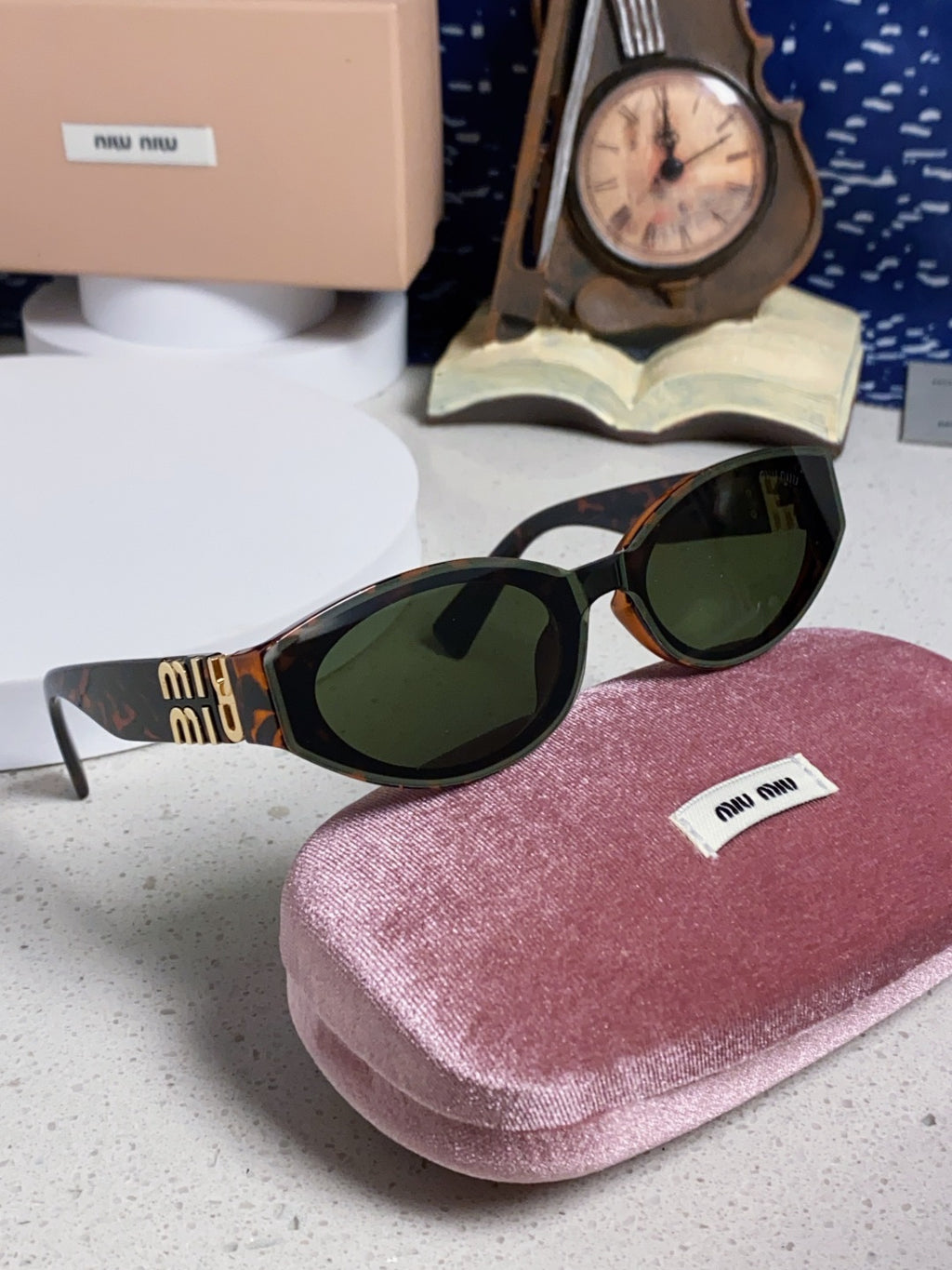 Miu Miu Cat-Eye Black Lens Sunglasses for Women - 158608 - detail image 10