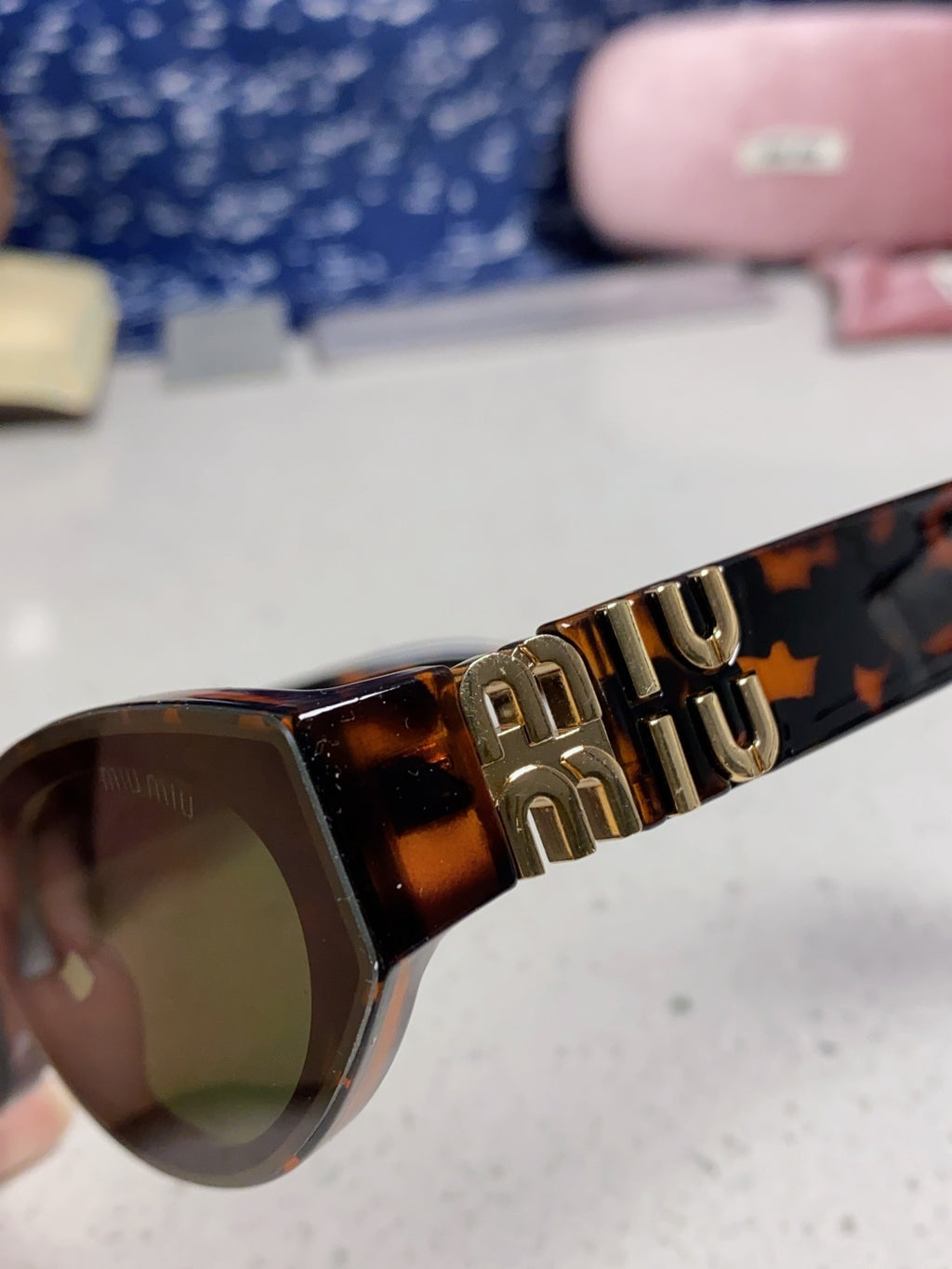 Miu Miu Cat-Eye Black Lens Sunglasses for Women - 432629 - detail image 7