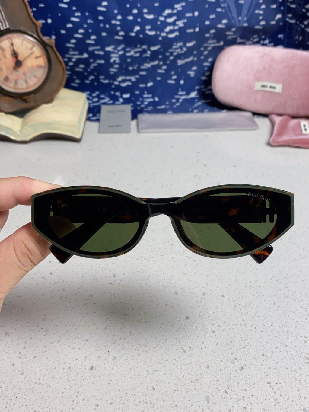 Miu Miu Cat-Eye Black Lens Sunglasses for Women - 158608 - detail image 4