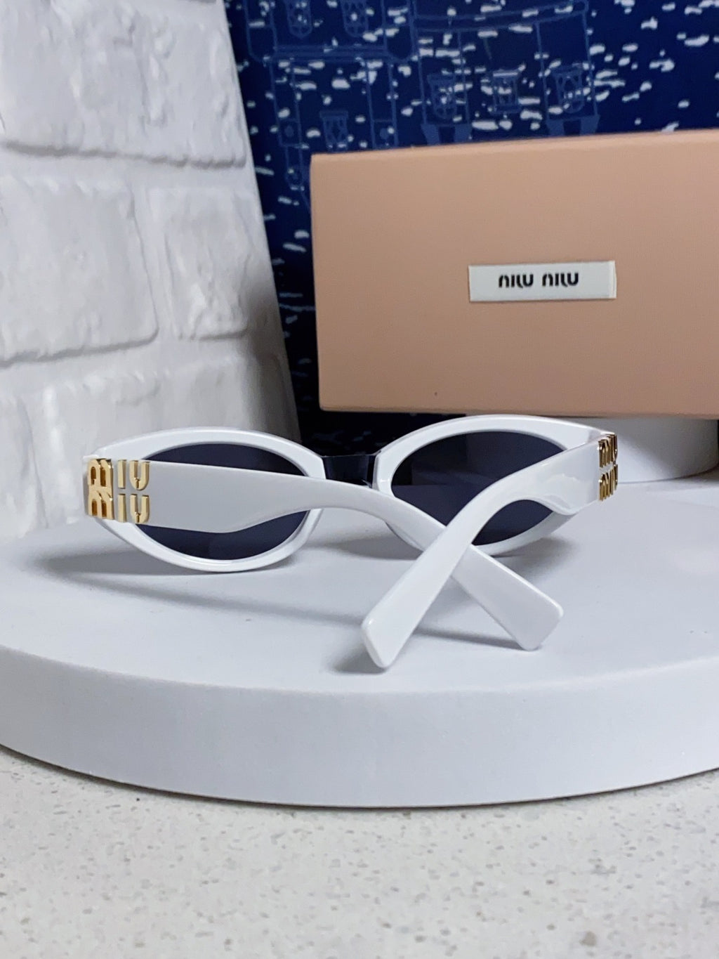 Miu Miu Cat-Eye Blue Lens Sunglasses for Women - 158609 - detail image 3
