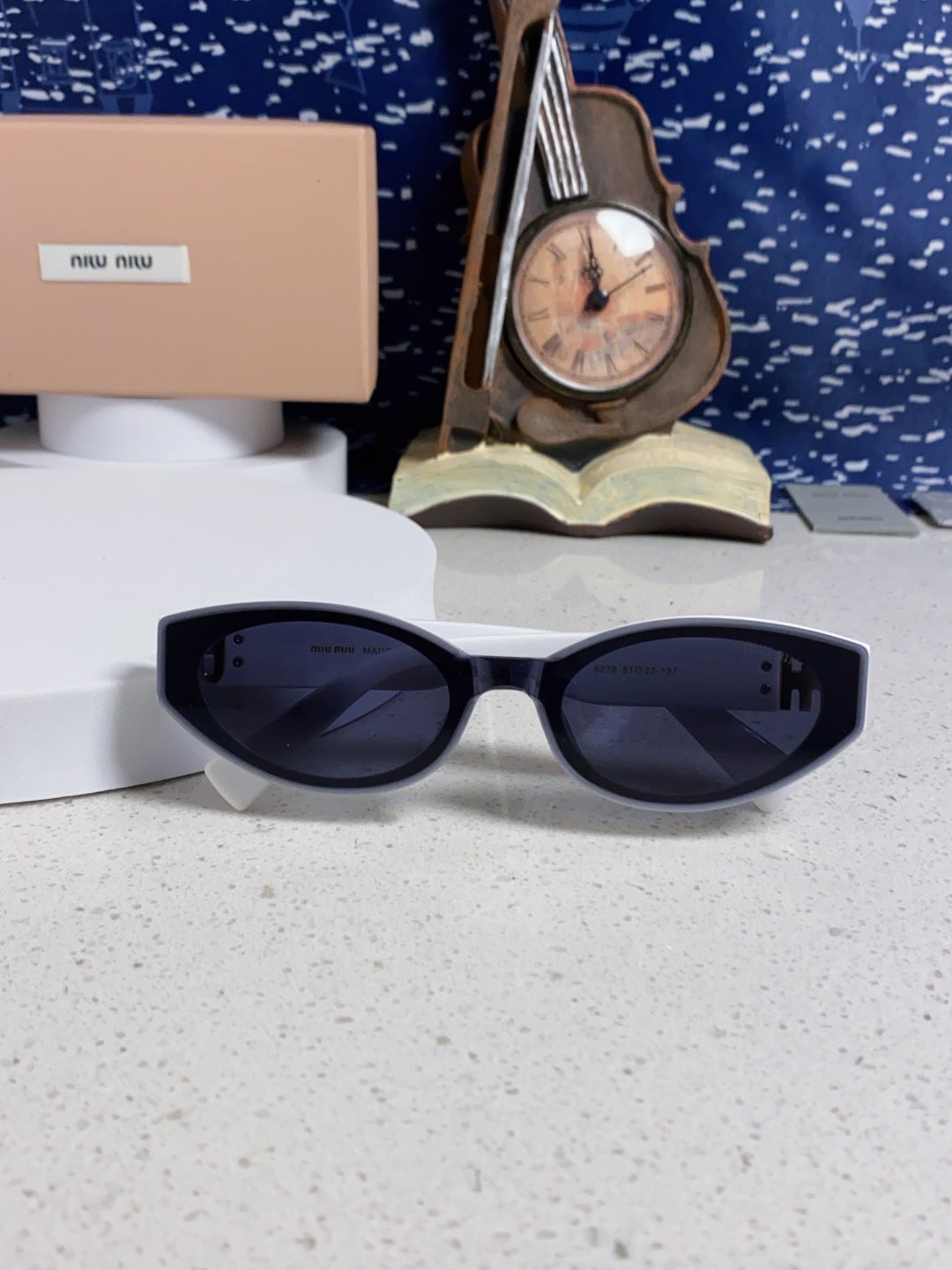 Miu Miu Cat-Eye Blue Lens Sunglasses for Women - 867218 - detail image 9