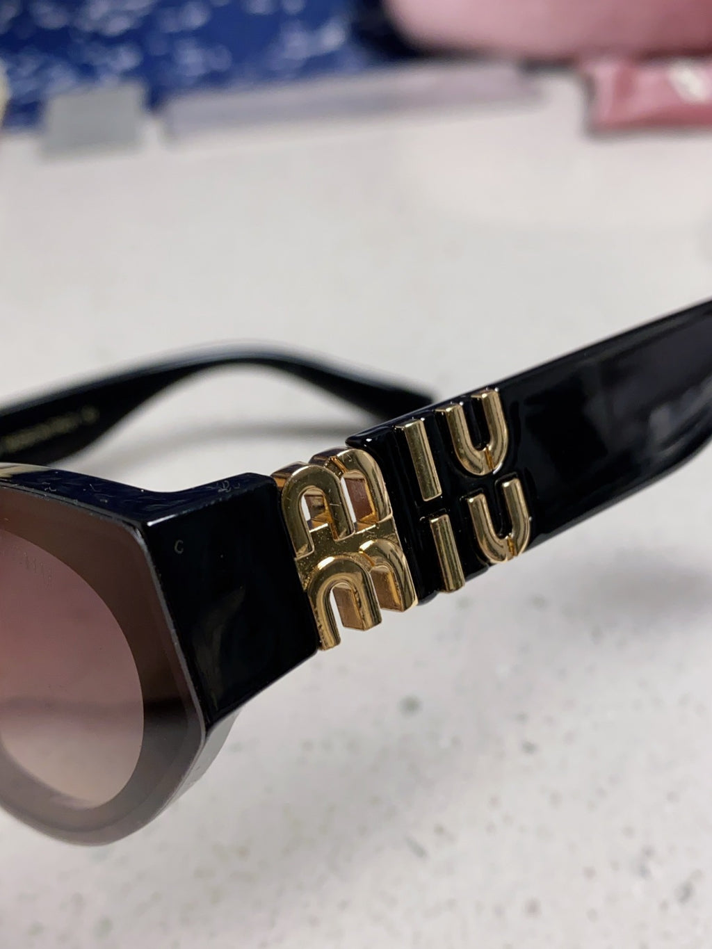 Miu Miu Cat-Eye Silver Lens Sunglasses for Women - 158610 - detail image 7