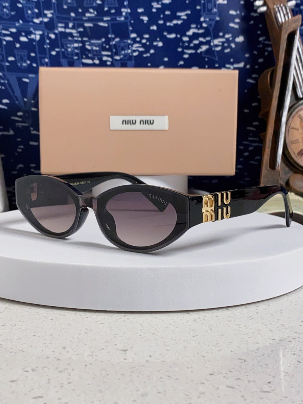 Miu Miu Cat-Eye Silver Lens Sunglasses for Women - 867219
