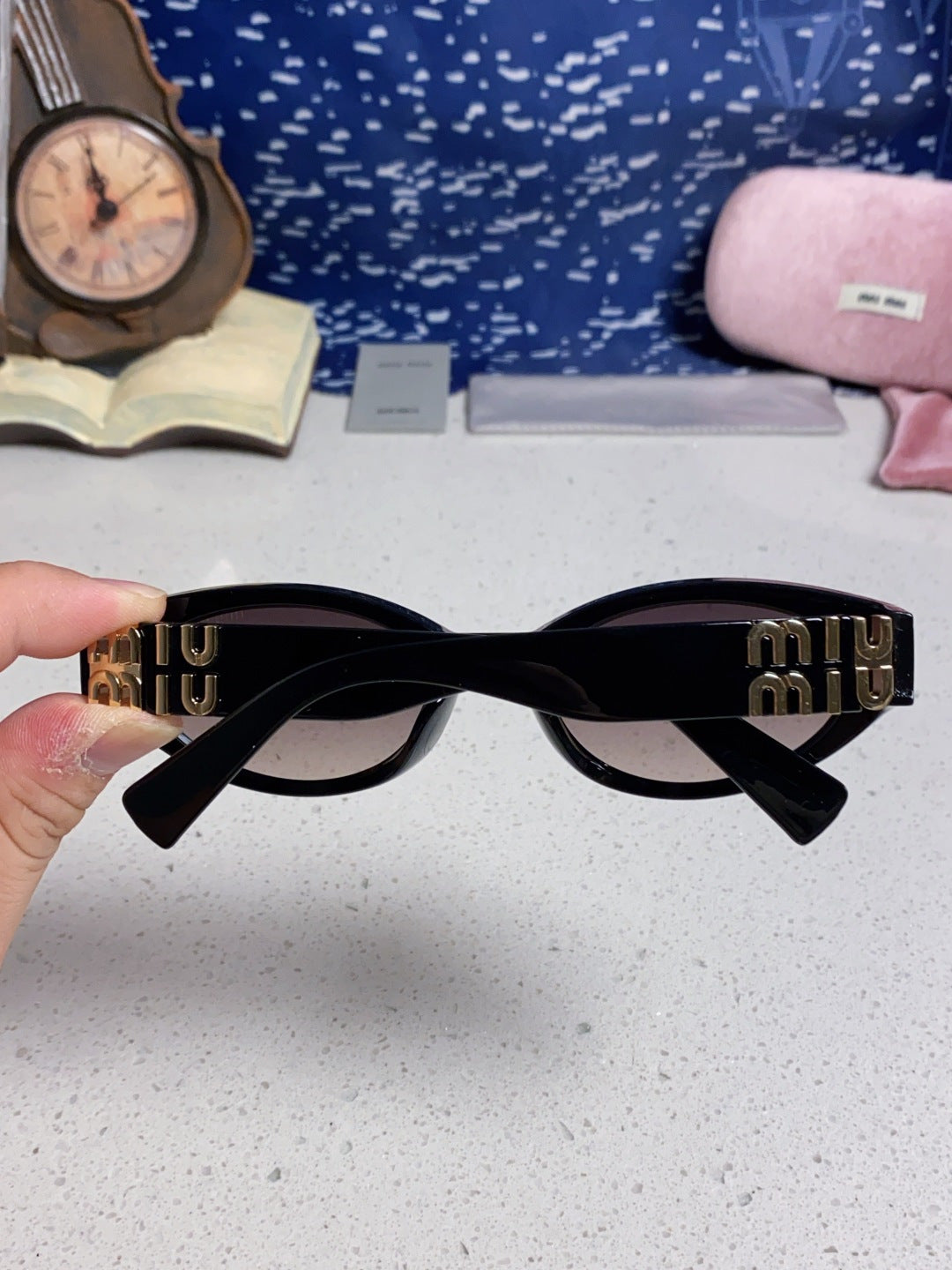 Miu Miu Cat-Eye Silver Lens Sunglasses for Women - 416158 - detail image 5