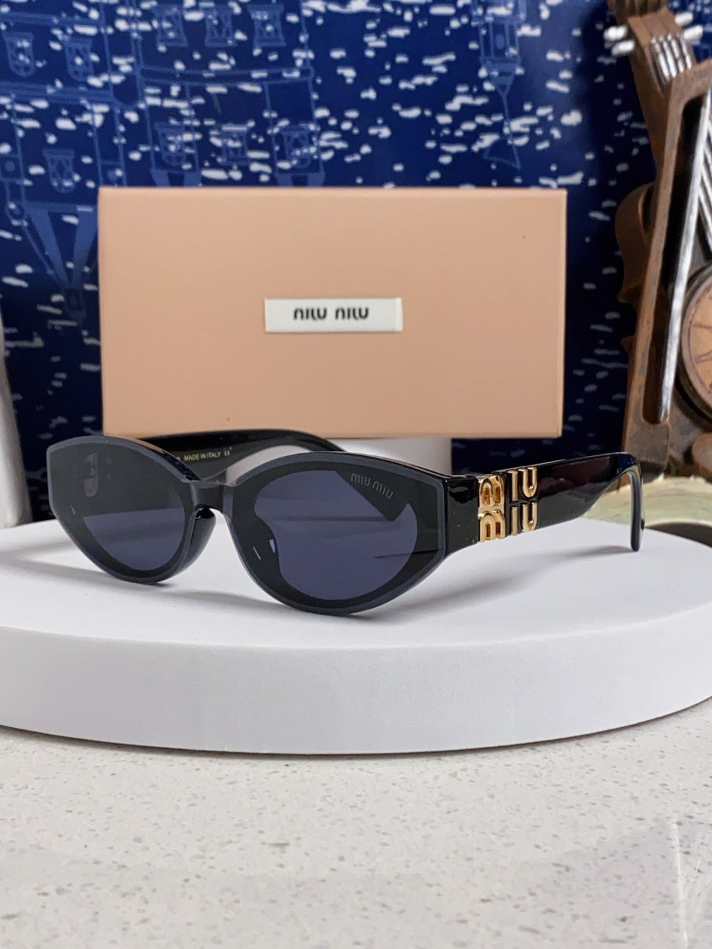 Miu Miu Cat-Eye Black Lens Sunglasses for Women - 867220